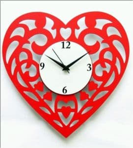 Artistic Heart Clock